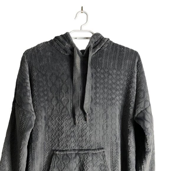 Denver Hayes Women's Charcoal Gray Patterned Super Cozy Lounge Dress - Picture 2 of 9